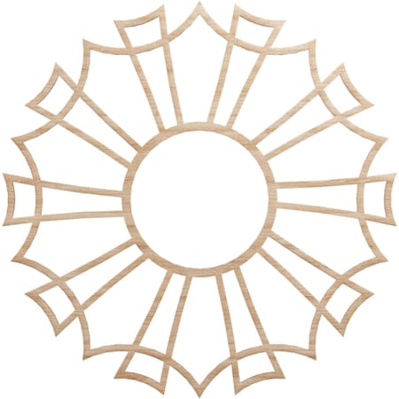 Ekena Millwork Augustus Wood Fretwork Pierced Ceiling Medallion, Alder, 28"OD x 9 7/8"ID x 3/8"T CMWP28X28X0375AUAL